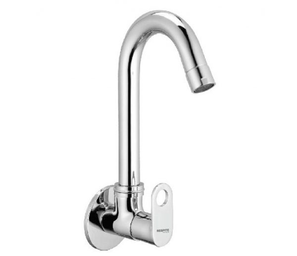 Sink Cock Swivel Spout with Wall Flange