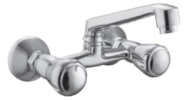 Sink Mixer with Swivel Spout (Wall Mounted Model) with Connecting legs & wall Flanges