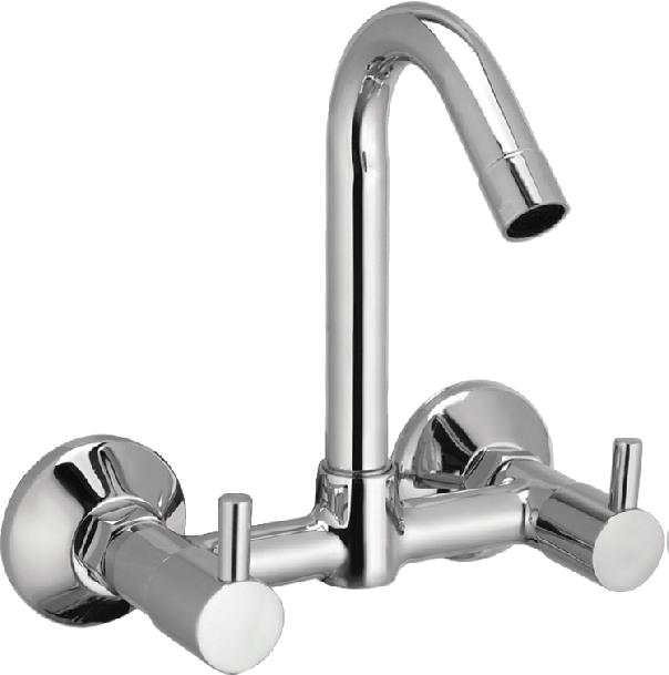 Sink Mixer with Swivel Spout (Wall Mounted Model) with Connecting legs ...